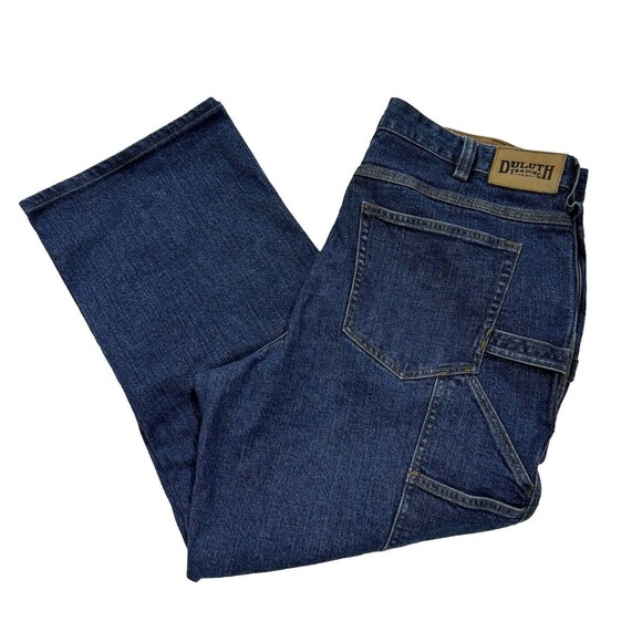 DULUTH TRADING CO. MEN'S SIZE 38X30 FLEX BALLROOM RELAXED FIT CARPENTER JEANS - Picture 1 of 9